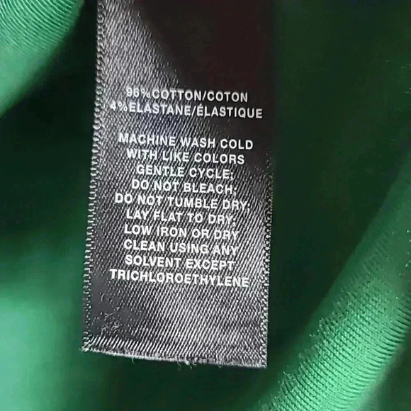 Lafayette 148 New York Modern Short-Sleeve Green Cotton Jersey Tee Size Small - Picture 5 of 11